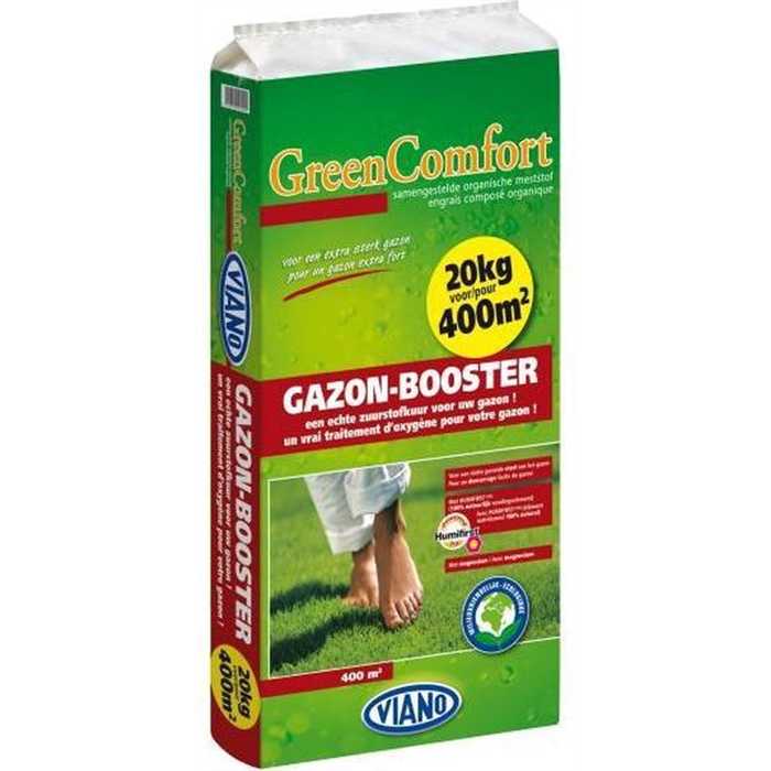 GreenComfort Gazon Booster Engrais Gazon + Humifirst + Magnésium  400m² 20kg