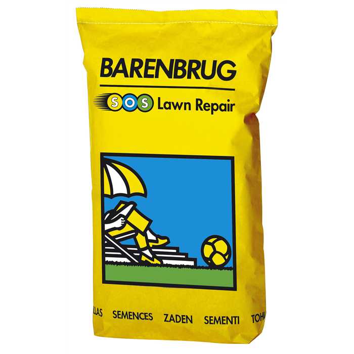 BARENBRUG SOS Lawn Repair Yellow Jacket - Mélange Gazon Réparation Pelouse Rapide Même à Basse Température